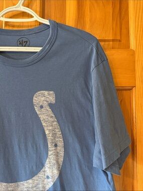 47 Blue Tee with White Distressed Horseshoe Graphic - Indianapolis Colts
